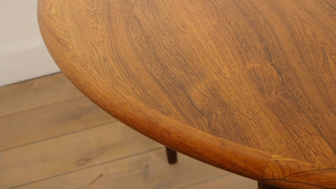 Vintage Ronde Eettafel Palissander Uitschuifbaar