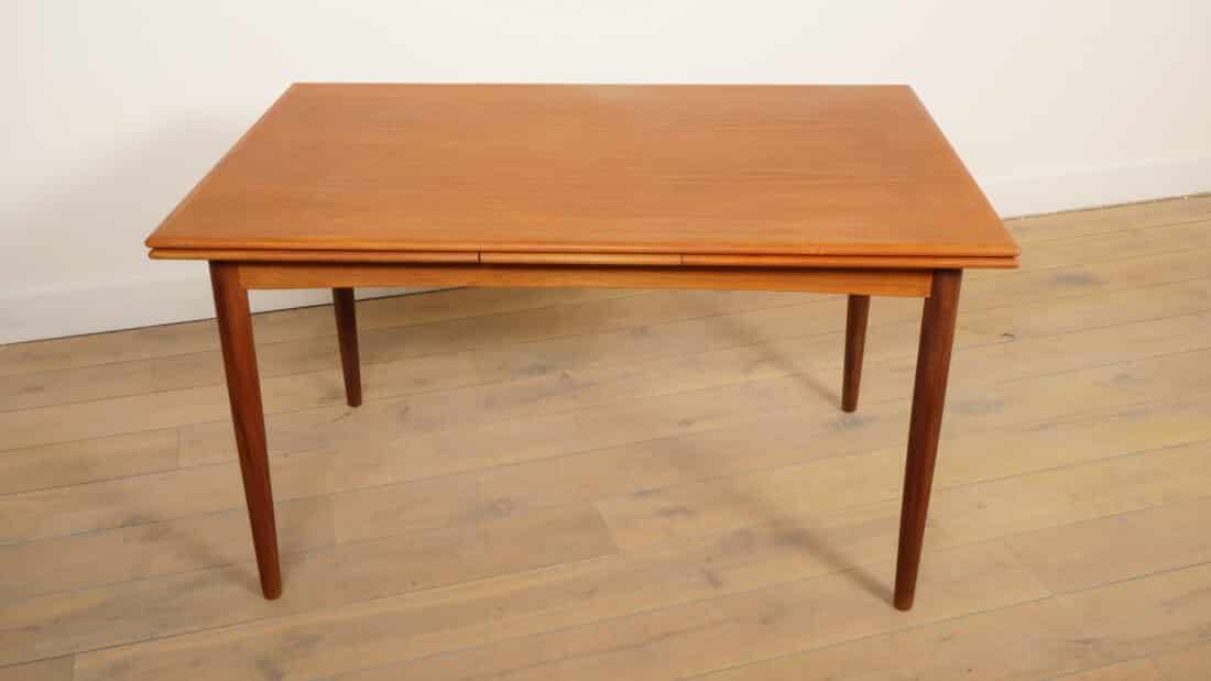 Vintage Eettafel Uitschuifbaar Teak 130 Cm