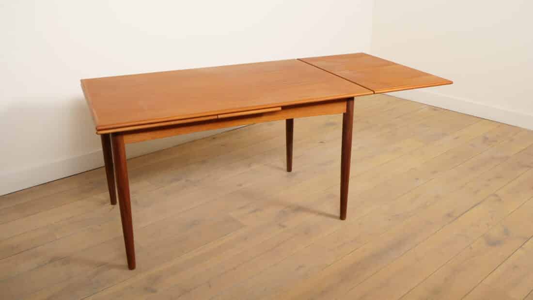 Vintage Eettafel Uitschuifbaar Teak 130 Cm