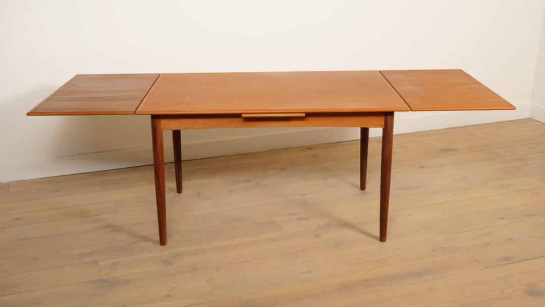 Vintage Eettafel Uitschuifbaar Teak 130 Cm