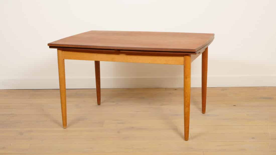 Vintage Eettafel Uitschuifbaar Teak Bootmodel