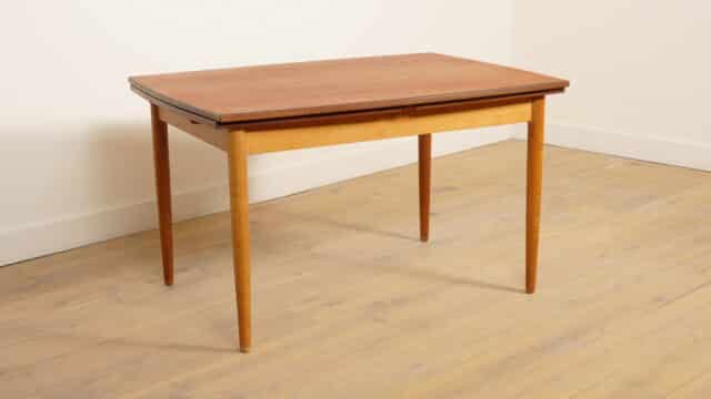 Vintage Eettafel Uitschuifbaar Teak Bootmodel