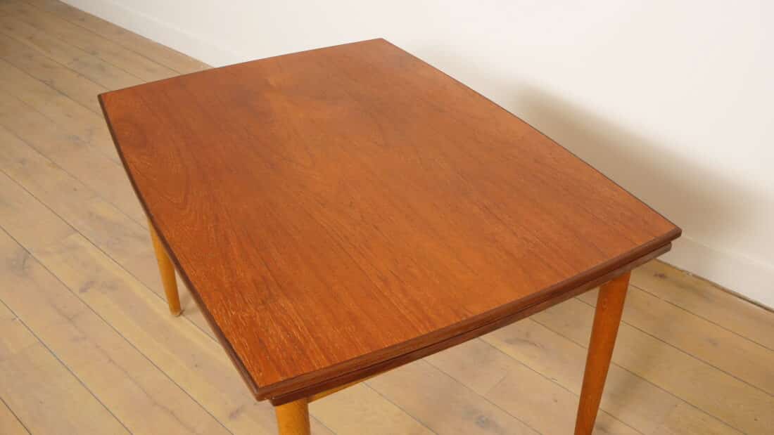 Vintage Eettafel Uitschuifbaar Teak Bootmodel