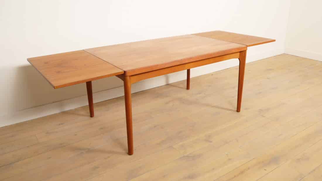 Vintage Eettafel Uitschuifbaar Deens Design Teak
