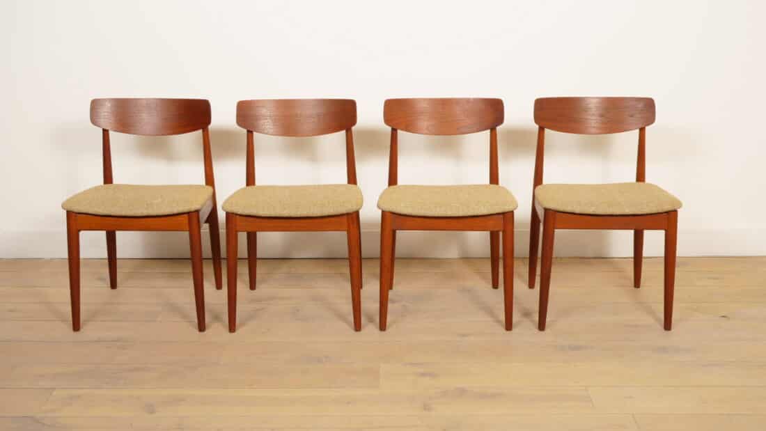 Set Van 4 Eetkamerstoelen Casala Teak