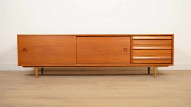Vintage Teak Dressoir Tv Meubel 220 Cm