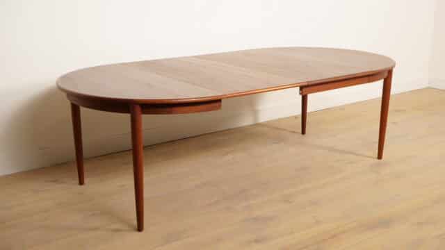 Vintage Ronde Eettafel Uitschuifbaar Teak