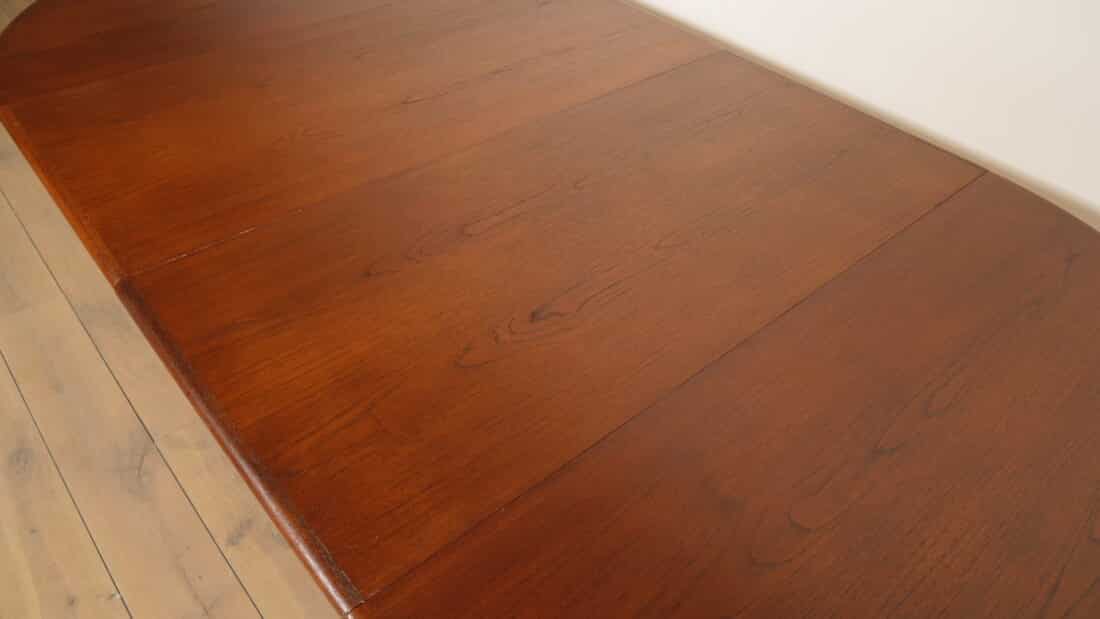 Vintage Ronde Eettafel Uitschuifbaar Teak