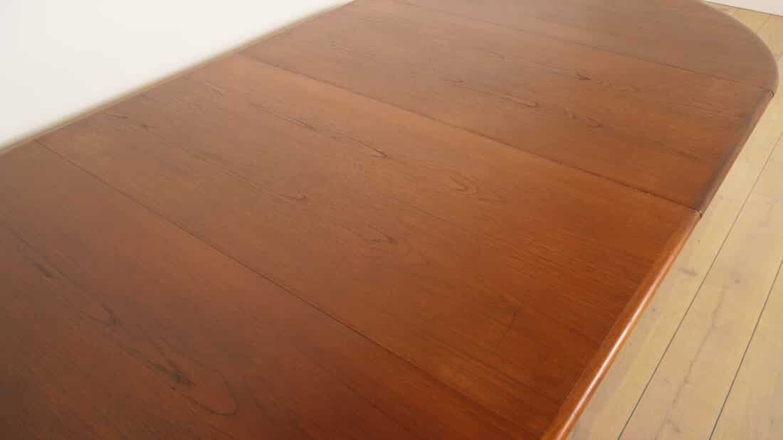 Vintage Ronde Eettafel Uitschuifbaar Teak