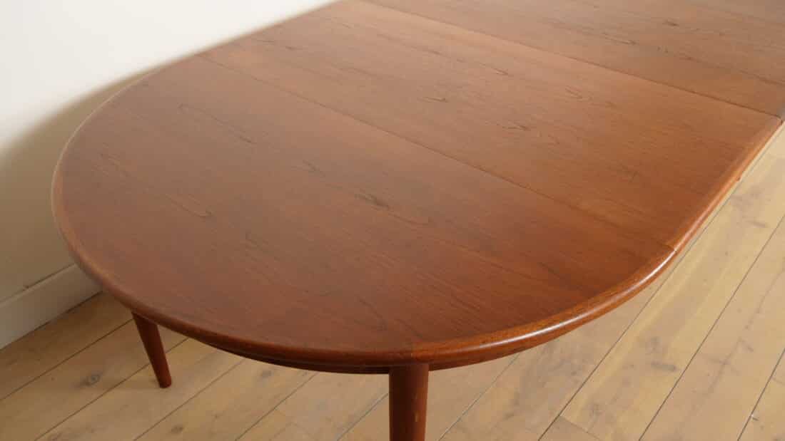 Vintage Ronde Eettafel Uitschuifbaar Teak