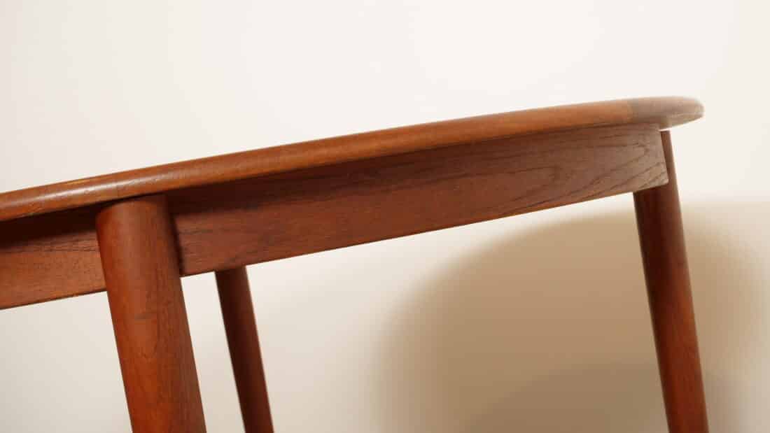 Vintage Ronde Eettafel Uitschuifbaar Teak