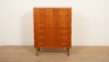 Vintage Deense ladekast | Teak | 6 lades | 101 cm