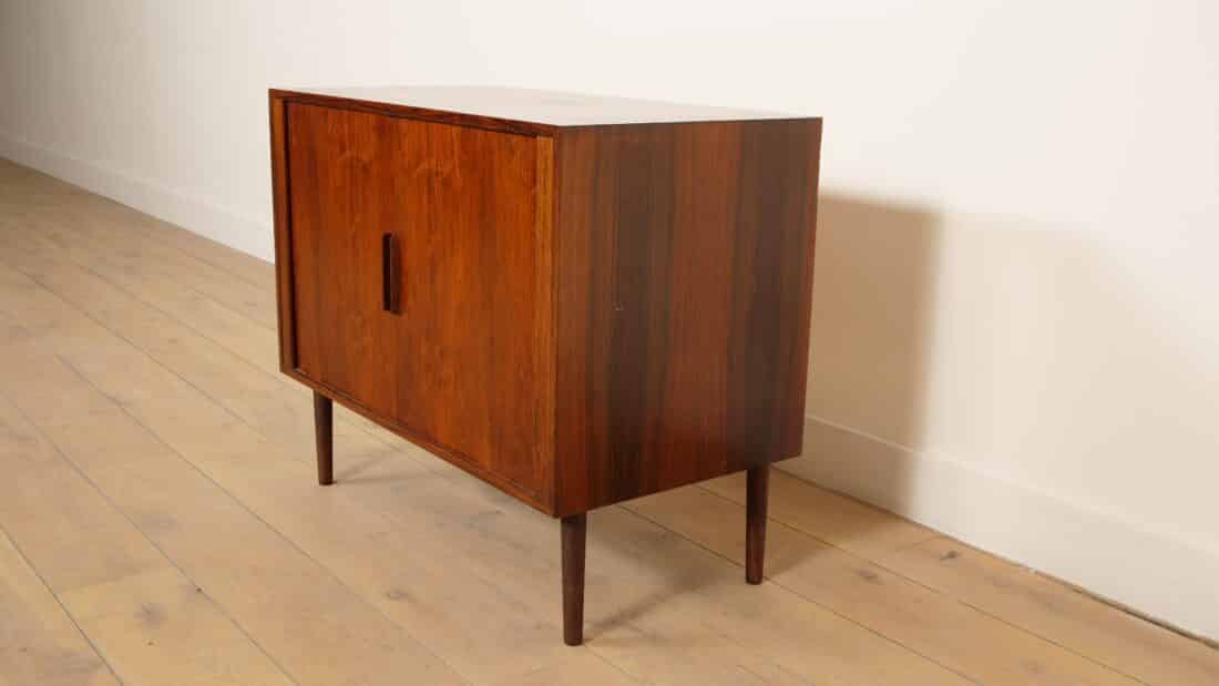 Vintage Kastje Met Schuifdeuren Audiomeubel Palissander