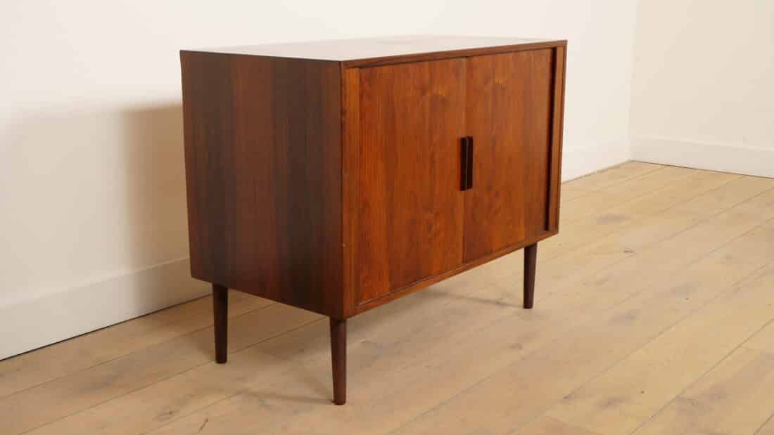 Vintage Kastje Met Schuifdeuren Audiomeubel Palissander