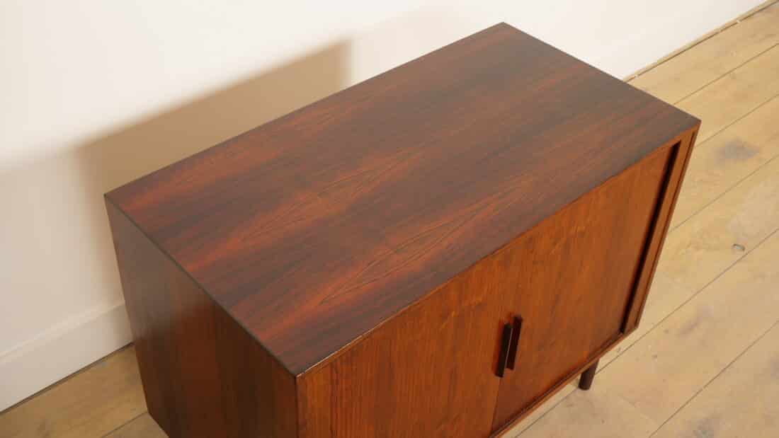Vintage Kastje Met Schuifdeuren Audiomeubel Palissander