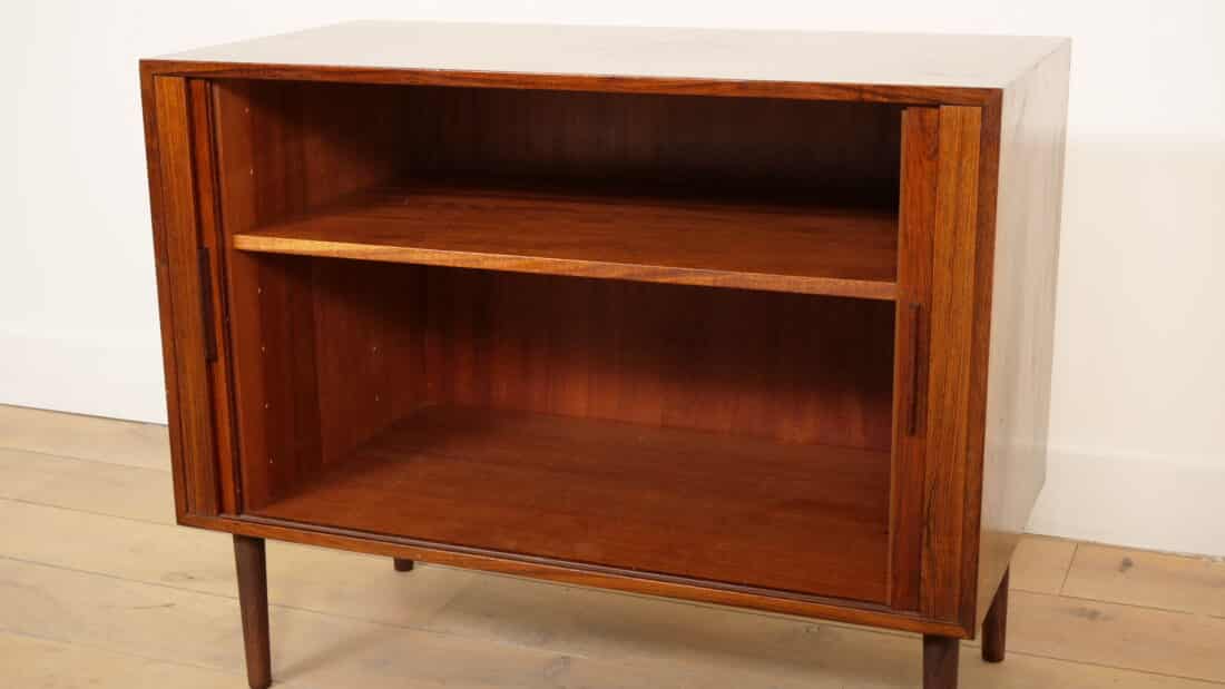 Vintage Kastje Met Schuifdeuren Audiomeubel Palissander