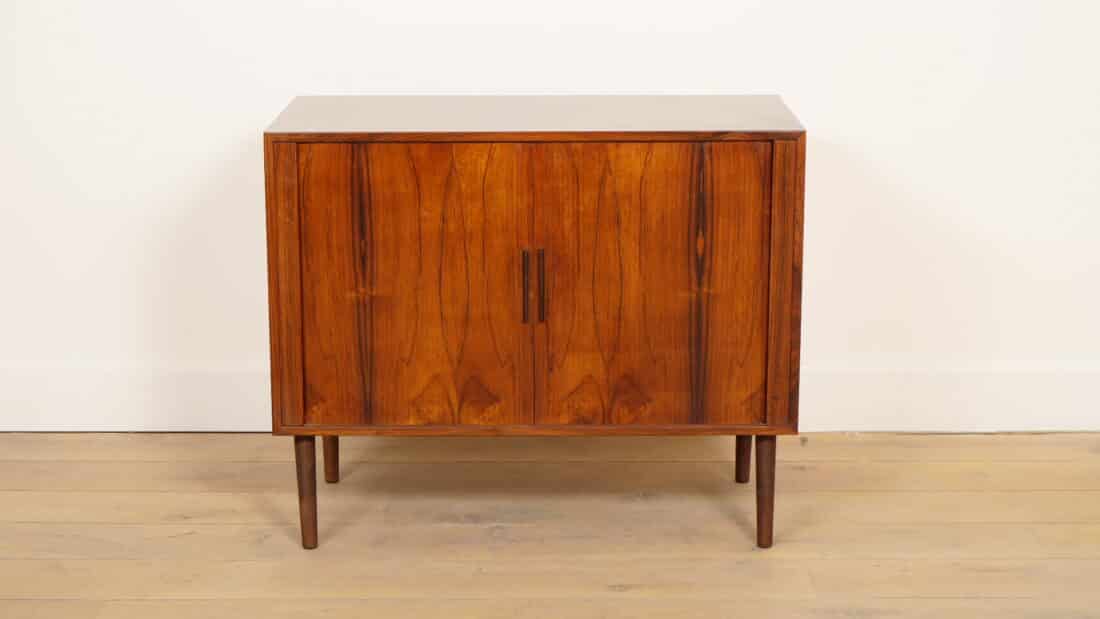Vintage Kastje Met Schuifdeuren Audiomeubel Palissander