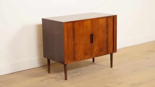 Vintage Kastje Met Schuifdeuren Audiomeubel Palissander