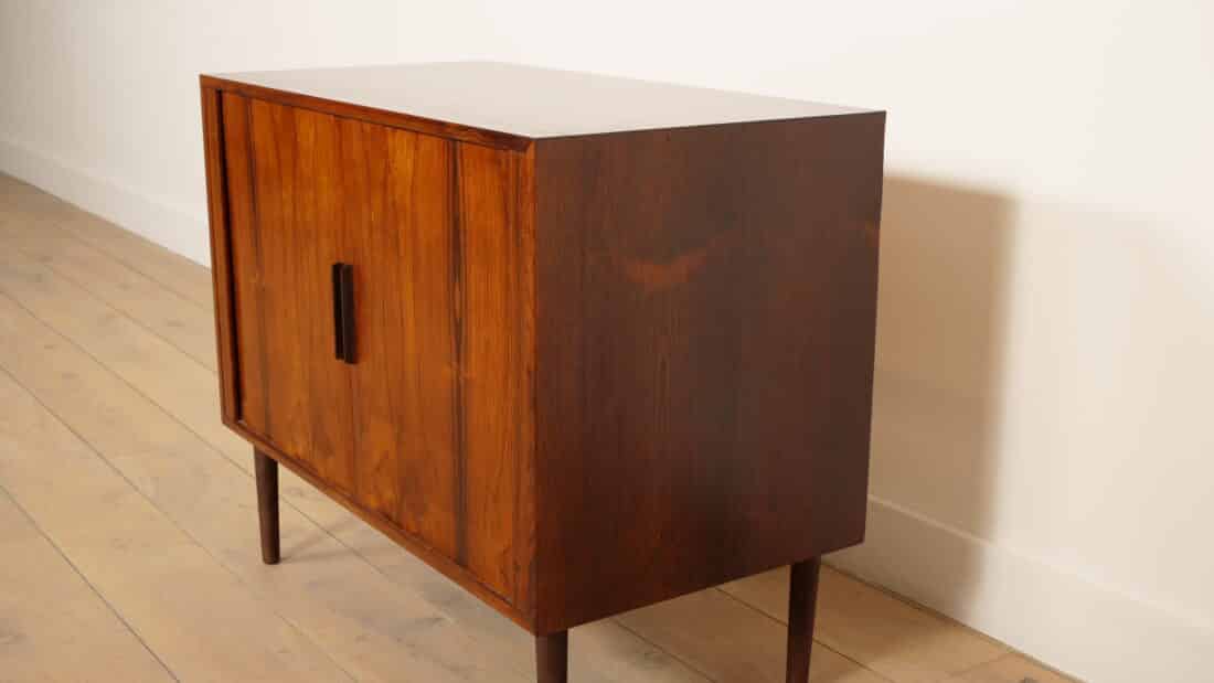 Vintage Kastje Met Schuifdeuren Audiomeubel Palissander