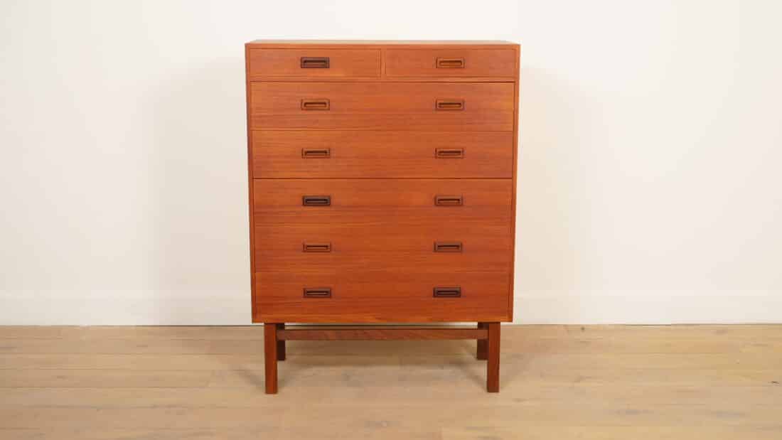 Vintage Ladekast 7 Lades Deens Design Teak