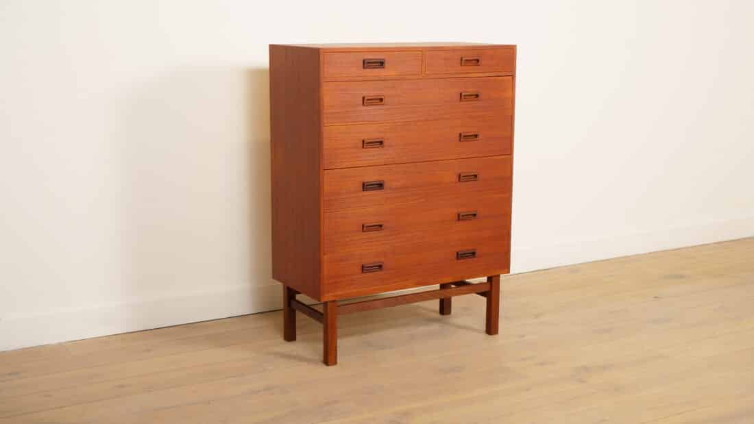 Vintage Ladekast 7 Lades Deens Design Teak
