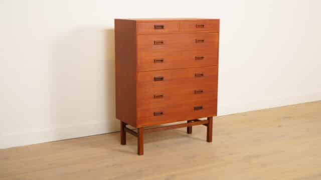 Vintage Ladekast 7 Lades Deens Design Teak