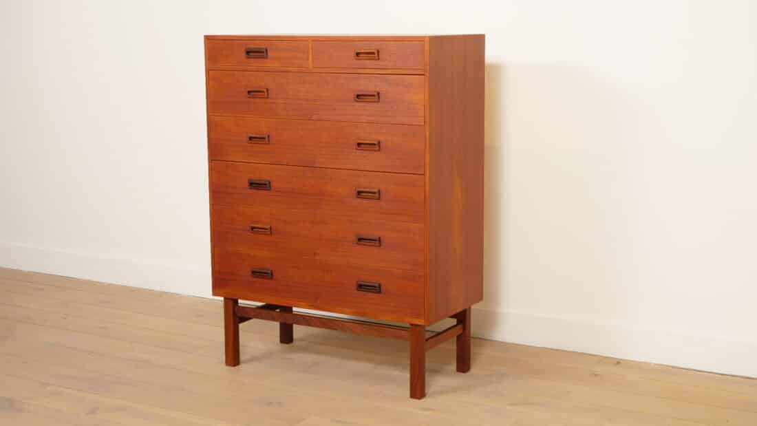 Vintage Ladekast 7 Lades Deens Design Teak