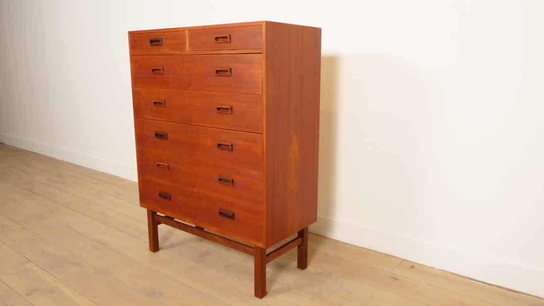 Vintage Ladekast 7 Lades Deens Design Teak