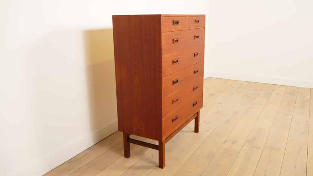 Vintage Ladekast 7 Lades Deens Design Teak