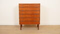Vintage Deense ladekast | Teak | 6 lades | 103 cm