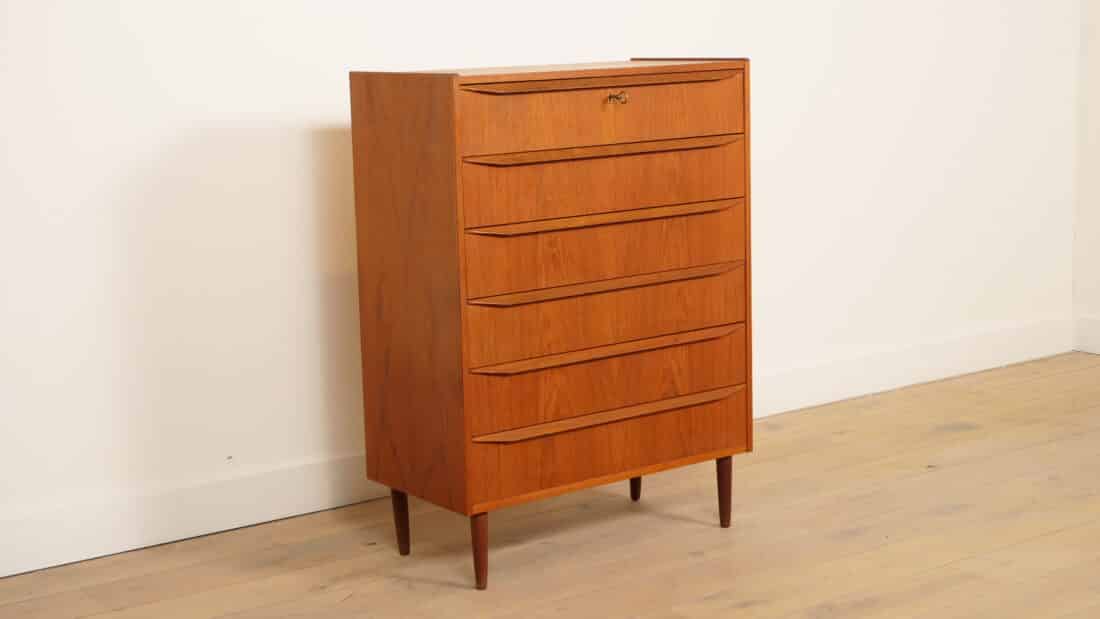 Trp Post Container Data Trp Post Id 21445 Vintage Deense Ladekast Teak 6 Lades 108 Cm Trp Post Container