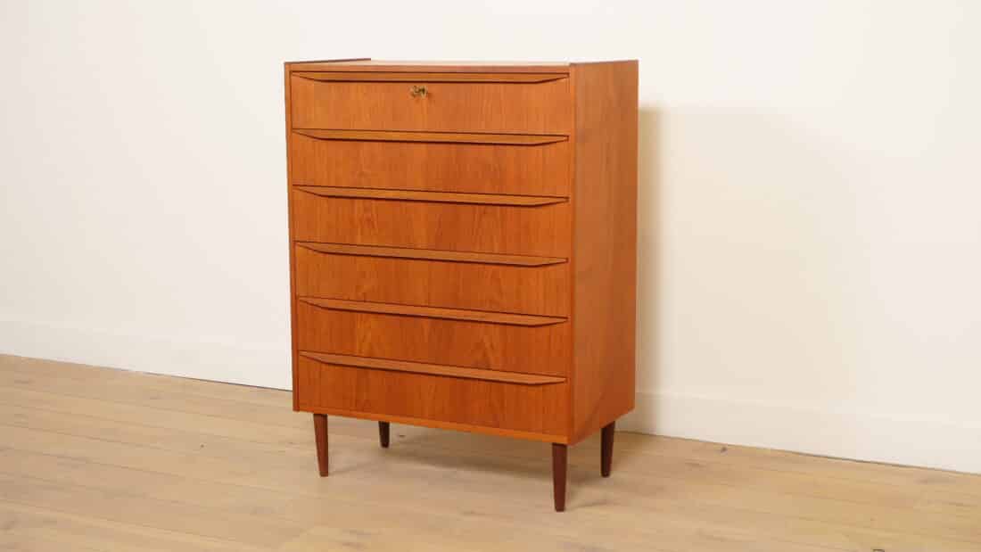 Trp Post Container Data Trp Post Id 21445 Vintage Deense Ladekast Teak 6 Lades 108 Cm Trp Post Container