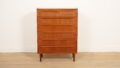 Vintage Deense ladekast | Teak | 6 lades | 108 cm