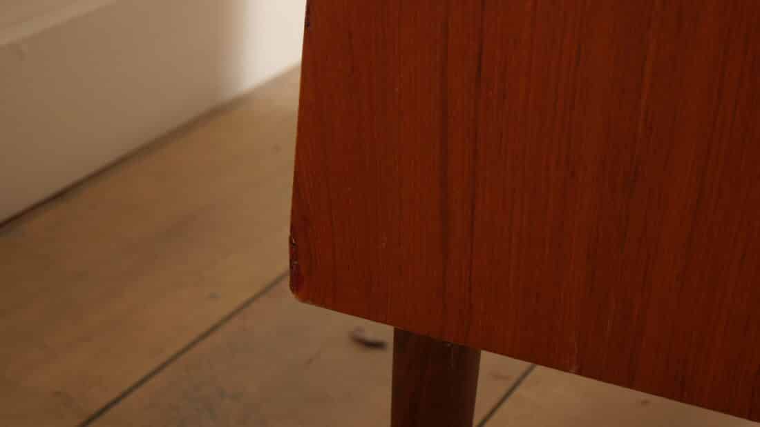 Vintage Deense Ladekast Teak 6 Lades 108 Cm