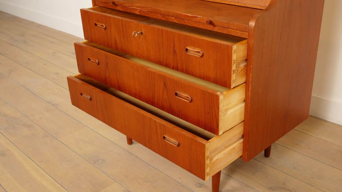 Trp Post Container Data Trp Post Id 21518 Vintage Secretaire Deens Teak Met Spiegel Trp Post Container