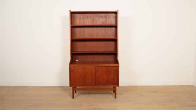 Vintage Highboard Boekenkast Teak Johannes Sorth