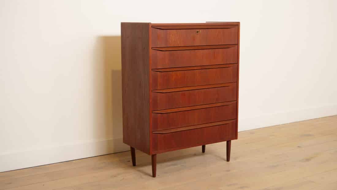 Vintage Ladekast 6 Lades Deens Design 108 Cm