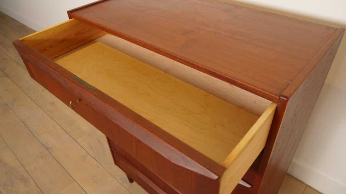 Vintage Ladekast 6 Lades Deens Design 108 Cm