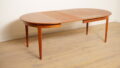 Vintage ronde eettafel | Teak | Uitschuifbaar