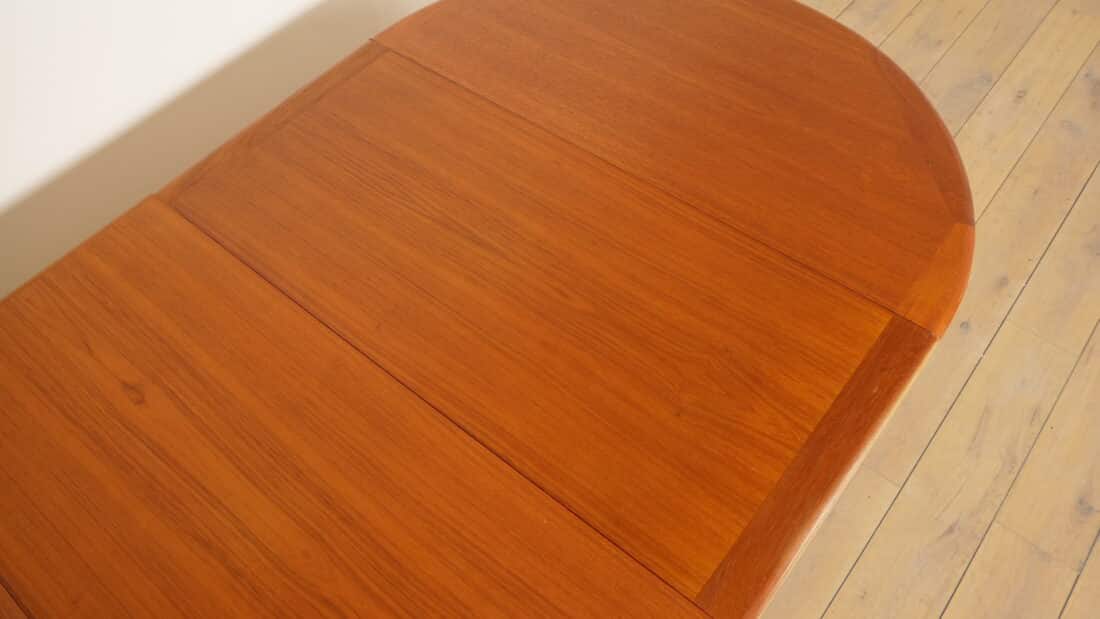 Vintage Ronde Eettafel Teak Uitschuifbaar