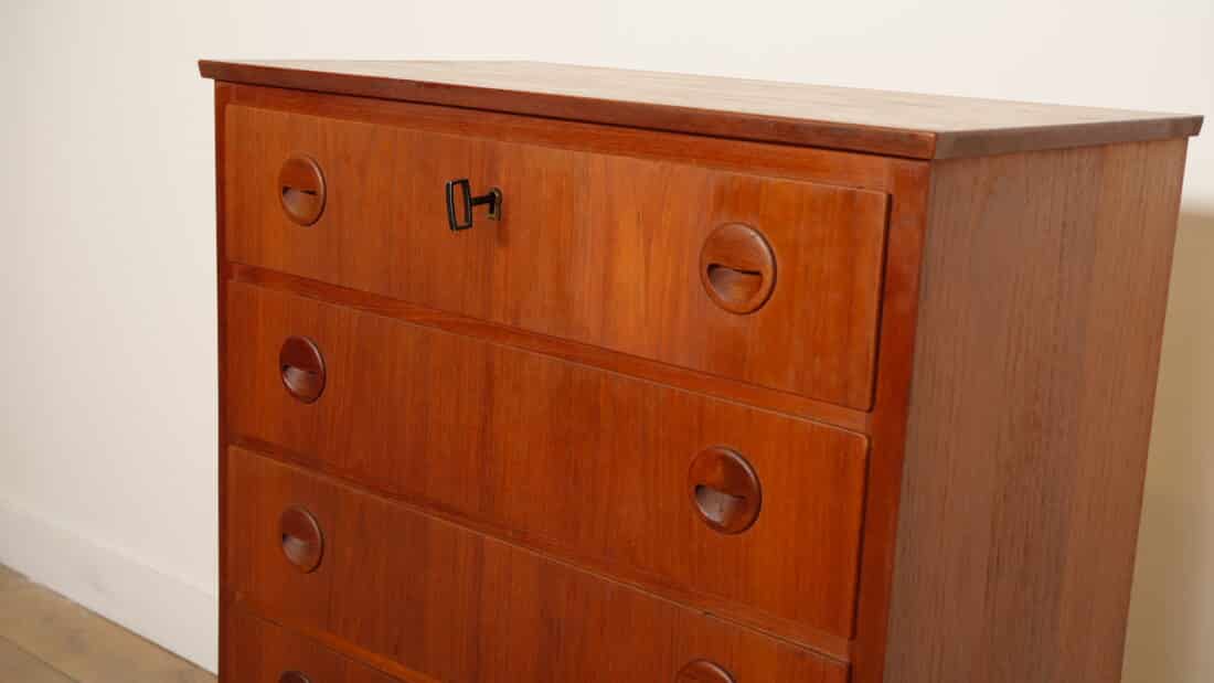 Vintage Ladekast 6 Lades Deens Design 111 Cm