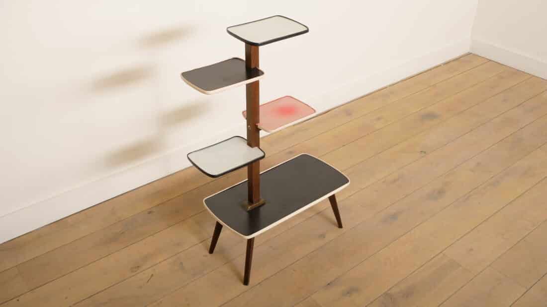 Vintage Plantentafel Etagre 5 Laags Jaren 70