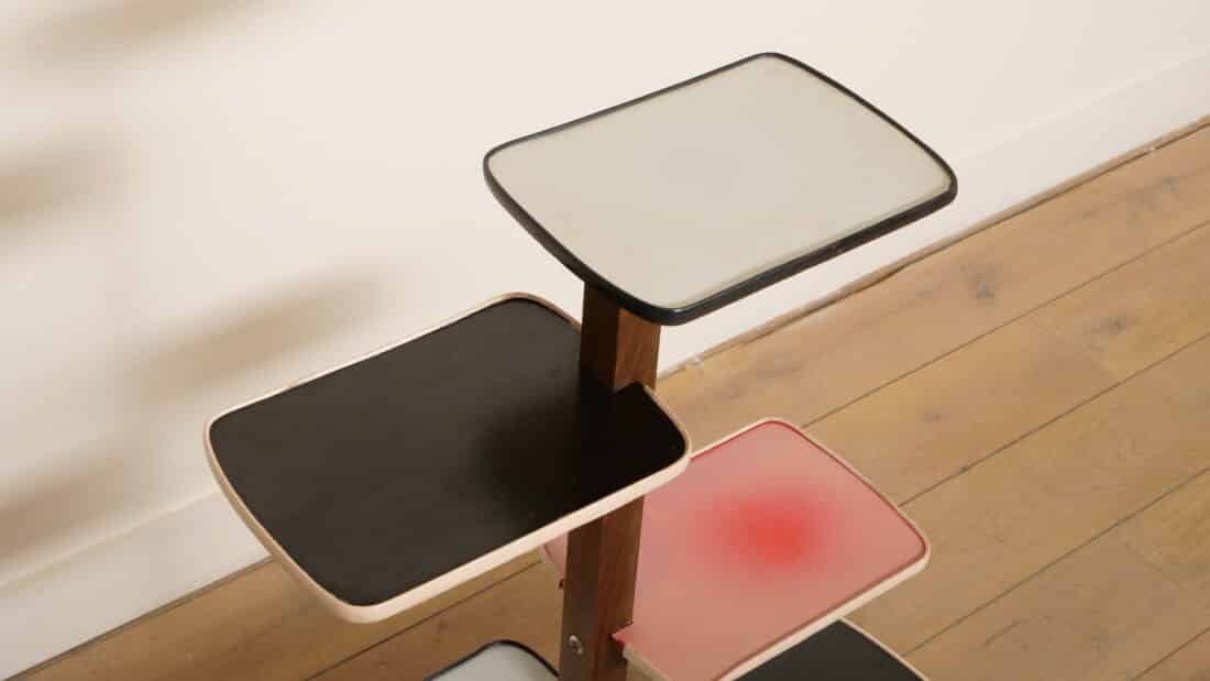 Vintage Plantentafel Etagre 5 Laags Jaren 70