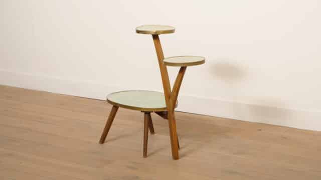 Vintage Plantentafel Etagre 3 Laags Jaren 70