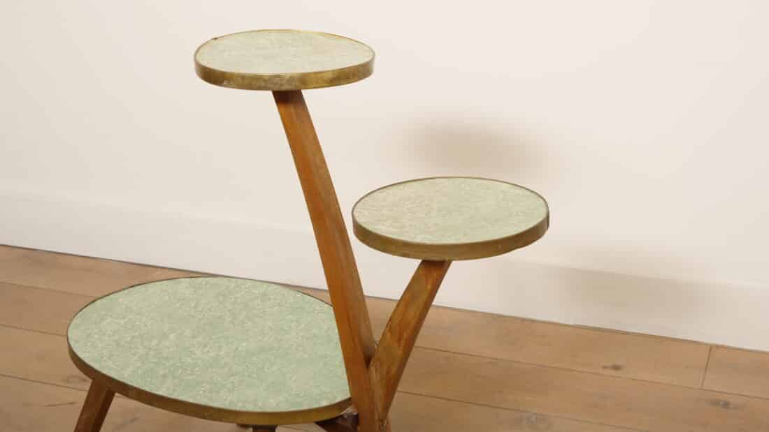 Vintage Plantentafel Etagre 3 Laags Jaren 70