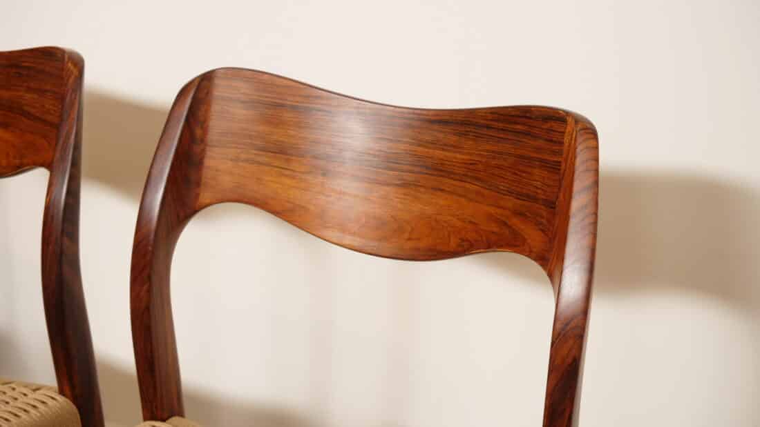 Set Van 4 Vintage Eetkamerstoelen Niels Otto Mller Model 71 Palissander Gerestaureerd