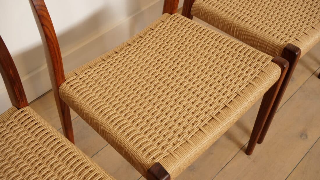 Set Van 4 Vintage Eetkamerstoelen Niels Otto Mller Model 71 Palissander Gerestaureerd