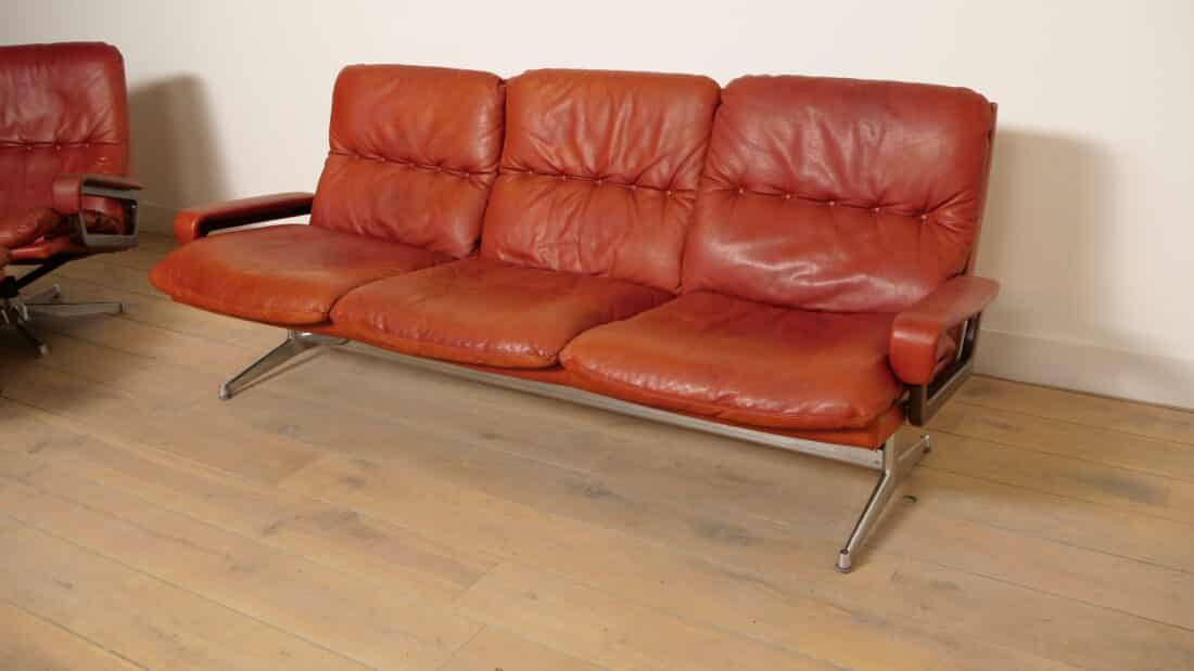 Trp Post Container Data Trp Post Id 22087 Vintage Zithoek 3 Zits Fauteuil Hocker King Sofa Leer Trp Post Container