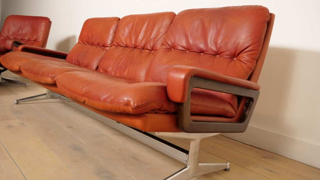 Trp Post Container Data Trp Post Id 22087 Vintage Zithoek 3 Zits Fauteuil Hocker King Sofa Leer Trp Post Container
