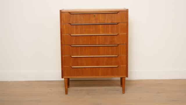 Vintage Chest of Drawers 6 Drawers Danish Design 101 Cm